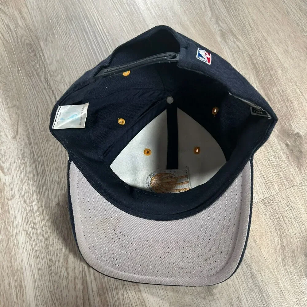 Vintage Puma‎ Indiana Pacers Hat Snapback NBA Basketball Wool Blend Blue Cap
